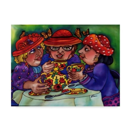 Holly Carr 'Tea For Three' Canvas Art,35x47